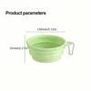 350ml Macaron Color Pet Outing Portable Foldableing Bowl Dog Drinking Bowl Cat Food Bowl Rice Bowl Travel Bowl with Carabiner 2