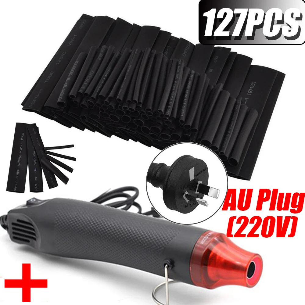 Comprehensive Heat Shrink Tubing Kit with Hot Air Gun - Versatile Cable Repair and Protection Solution (Variety of Sizes)