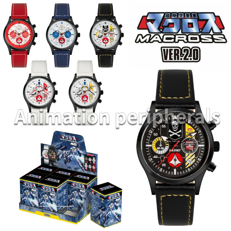 

In Stock Robotech Macross 40th Anniversary Co-branded Limited Edition Kigomi VER 2.0 Watch VF-1S VF Aircraft Painting Optional