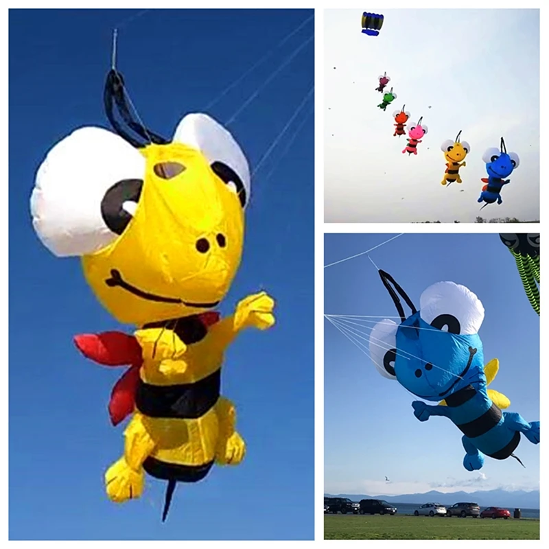 free shipping 3d bee kite pendant large soft kite fly nylon kite inflatable kite funny flies giant kite flying butterfly Flying