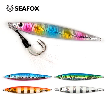 SF11Seafox 신상 금속 지그 지깅 스푼, 쇼어 캐스팅 지그, 드래그 캐스트 농어 미끼, 인공 미끼 낚시 태클, 30 40 60 80 100G