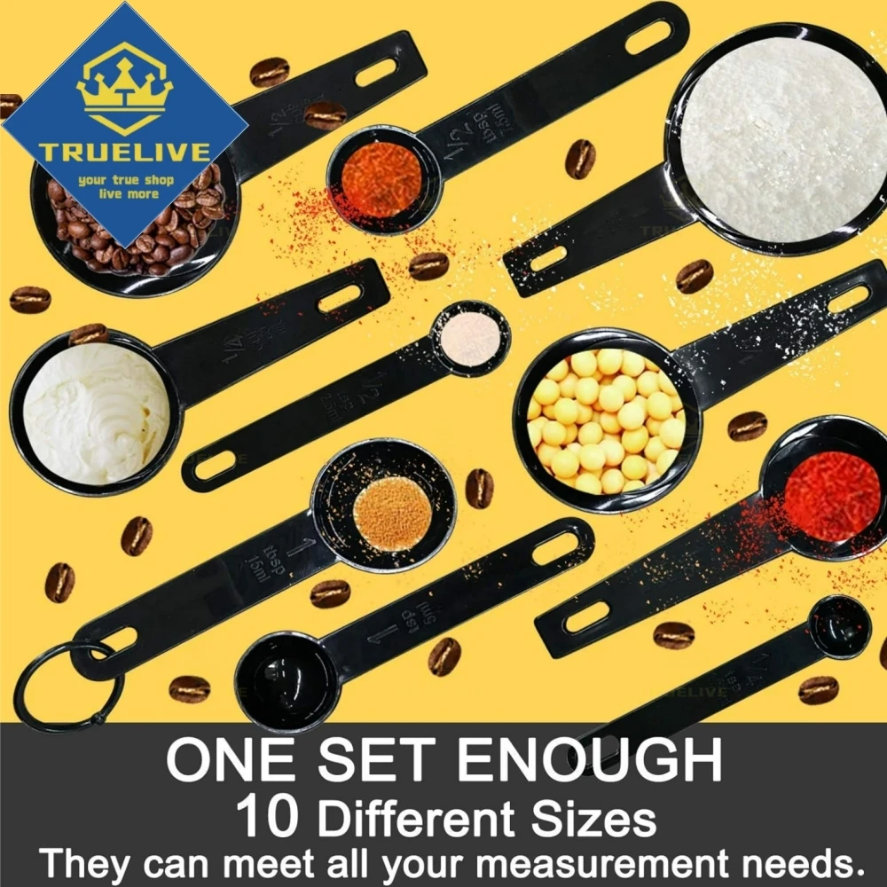 Measuring Spoon Set 10pcs Set Measuring Spoon Measuring Cup Sugar Scoops Teaspoon Multipurpose Spoons Stackable Spoon Tools Baking Tools