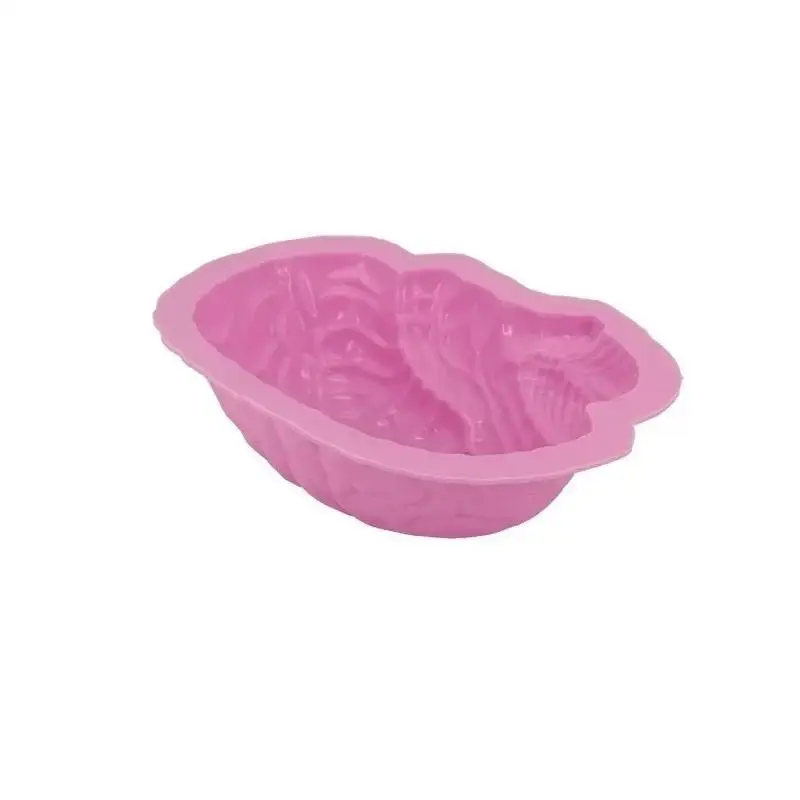 Silicone Pudding Dessert Mold Cake Creative Prank Mold Human Brains Shape Kitchen Easy To Fall Off Baking Tray Baking Tool
