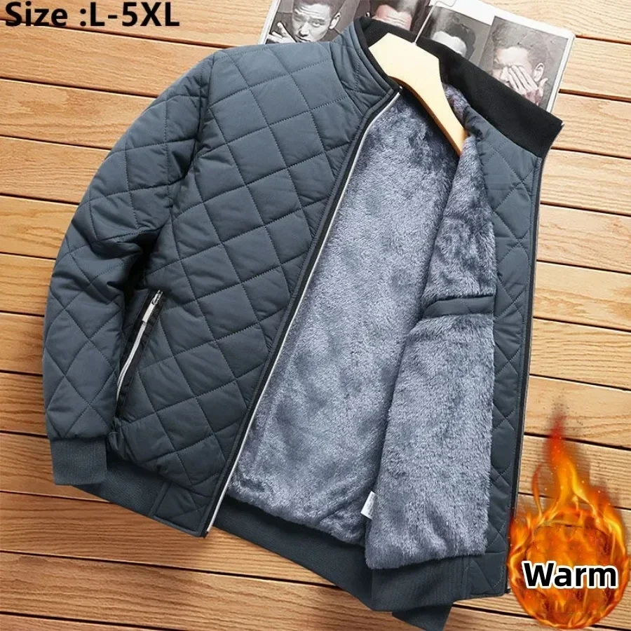 Men Bomber Jacket Parkas Coat Parka Coat Men's Thick Warm Bomber Jacket Coats Autumn Winter Fleece Lined Casual Jacket for Men Slim Fit Winter Clothing 5XL