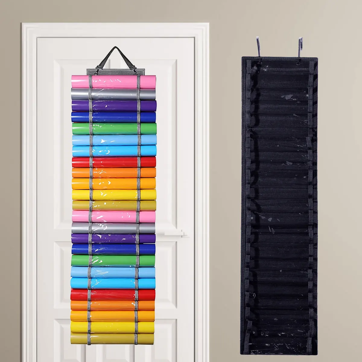 Vinyl Roll Holder Storage Rack Wall Mount Craft Room Organizer