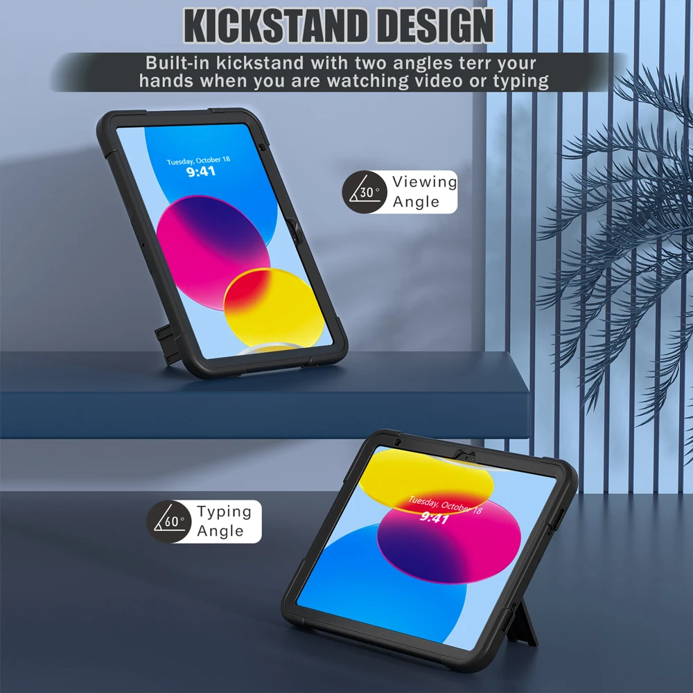 Case for iPad 10.2 9.7 Air 3 4 5 10.5 10.9 Pro 11 Mini 6 iPad 10th 9th 8th Generation Shockproof Kids Cover