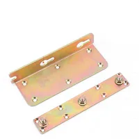 สแตนเลสหนาเตียงใส่ Heavy-Duty เตียงไม้เนื้อแข็งตะขอมุมรหัสสกรูเตียงหัวเข็มขัดเฟอร์นิเจอร์การเชื่อมต่อบานพับ 3