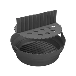 Air fryer silicone folding baking pan round baking pan oven baking pan resistant to high temperature