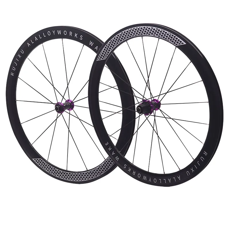 RUJIXU-Ultralight Road Wheelset, Straight Flat Spokes, Wheel