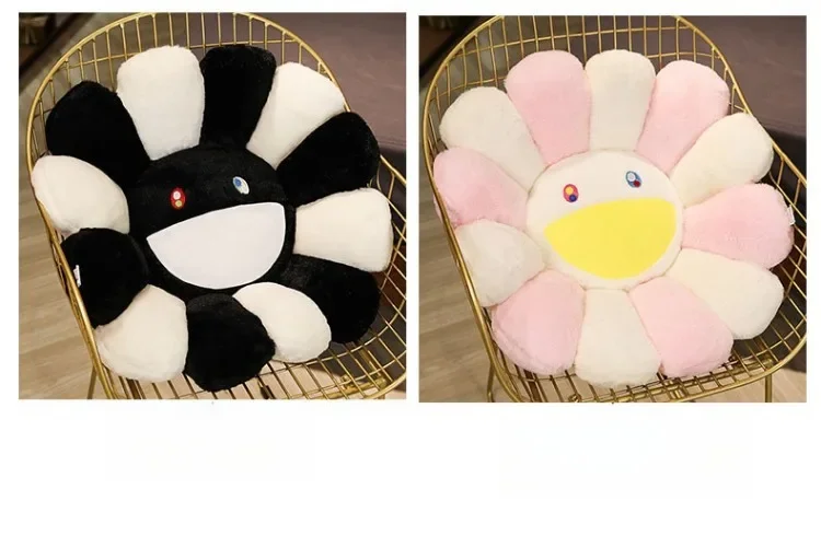 Cozy Sunflower Plush Cushion Creative Smile Rainbow Sunflower Cushion Sofa Decorative Pillow Bedroom Back Plush Accessories Gift
