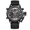 XINEW Brand Chronograph Business Watch For Men Fashion Nylon Band Alarm Stopwatch Multi-function Movement Electronic Clock Black 4