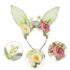 Bunny Accessories Rabbit Ear Headband Sweet Children's Artificial Flower Outdoor Photo Baby Headwear Party Hair Ears Fabric 5