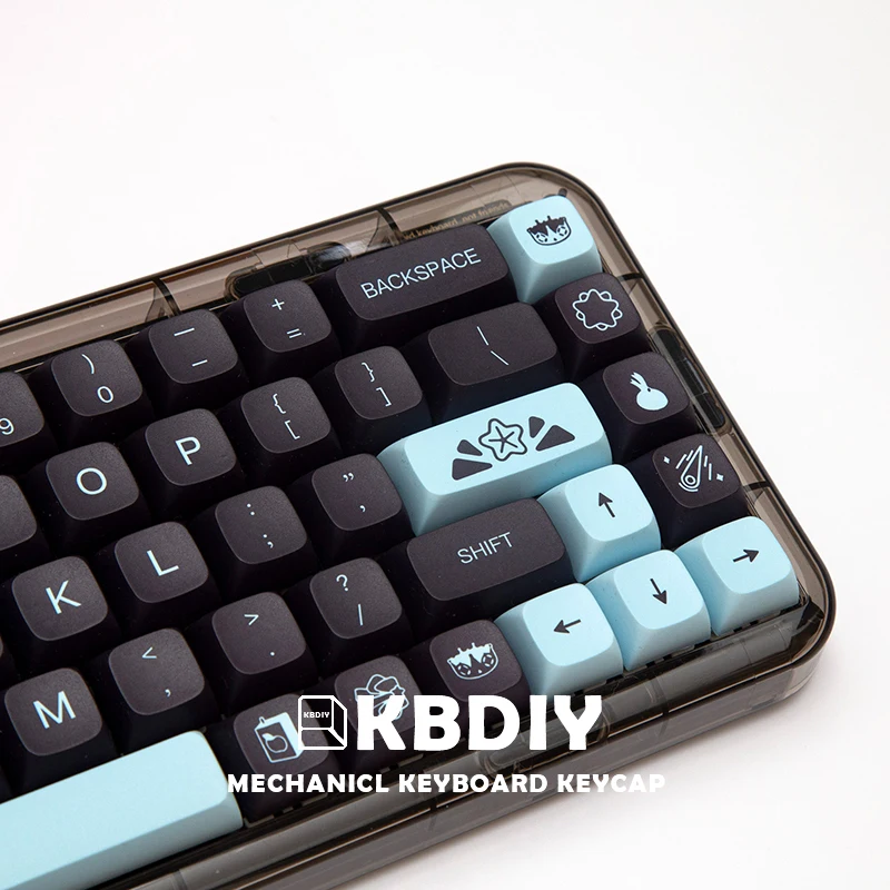 

KBDiy 138 клавиш/комплект PBT колпачки для клавиш черные Ретро колпачки для клавиш XDA профиль комет колпачки для механической игровой клавиатуры 61 GK61 DIY колпачки для клавиш