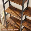 Triple 4 Tier Bookshelf, Bookcase with 11 Open Display Shelves, Wide Book Shelf Book Case for Home & Office, Rustic Brown 6