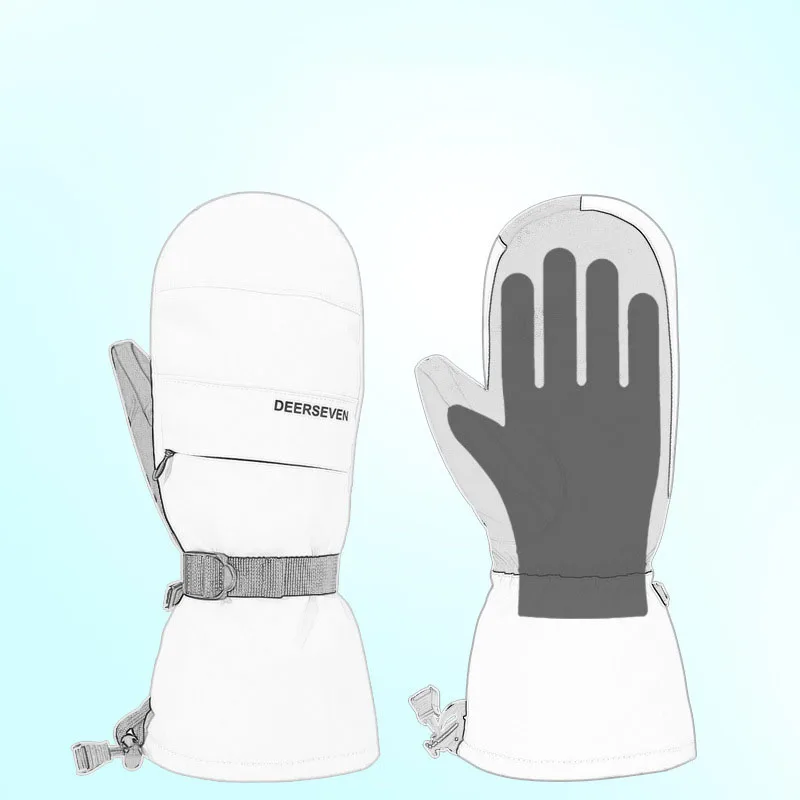 Winter Men Women Ski Gloves Windproof Warm Waterproof  Touch-Screen Fleece Non-slip Snowboard Snowmobile Cycling Skiing Gloves 2