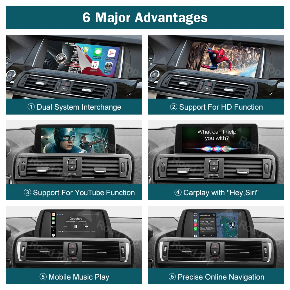 RoadTop ワイヤレス CarPlay BMW NBT EVO RoadTop ワイヤレス CarPlay BMW NBT EVO 1 2 3 4 5 6 7 シリーズ X1