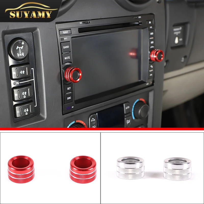 

Aluminum Alloy Car Volume Media Adjustment Knob Decorative Ring Cover Trim For Hummer H2 2003-2007 Auto Interior Accessories