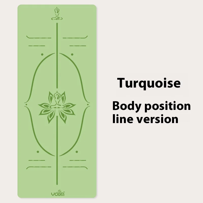 &zwnj; Professional Natural Rubber Yoga Mat-Non-Slip Home Fitness Mat with Alignment Guide Lines&zwnj; &zwnj;