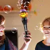 Pumpkin Bubble Wand Electric Bubble Wand For Party Fun Lights & Sound Effects Bubble Wand 100ml Solution Included Halloween Toy 5