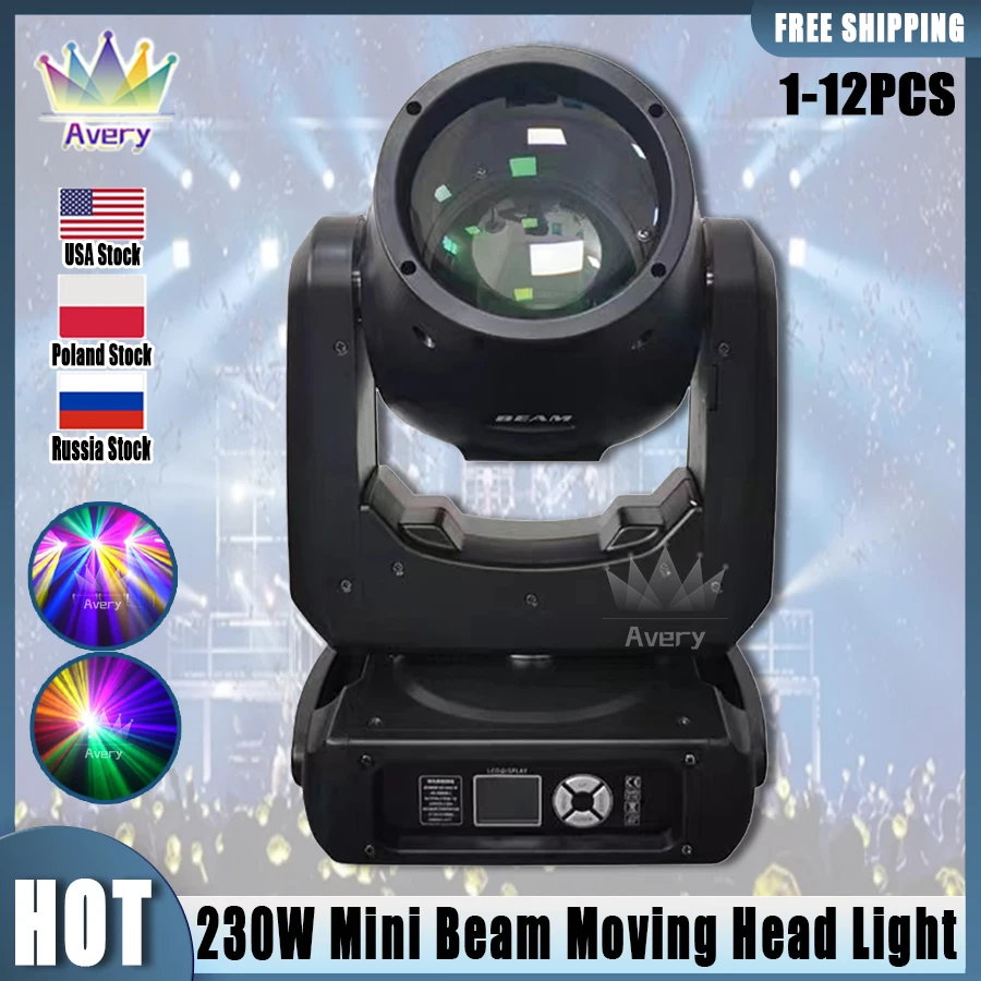 Mini luz Beam 7R de cabeza móvil, iluminación profesional de escenario para espectáculos, discotecas, Dj, clubs nocturnos, DMX, de 1 a 10 piezas, 230W, impuesto 0