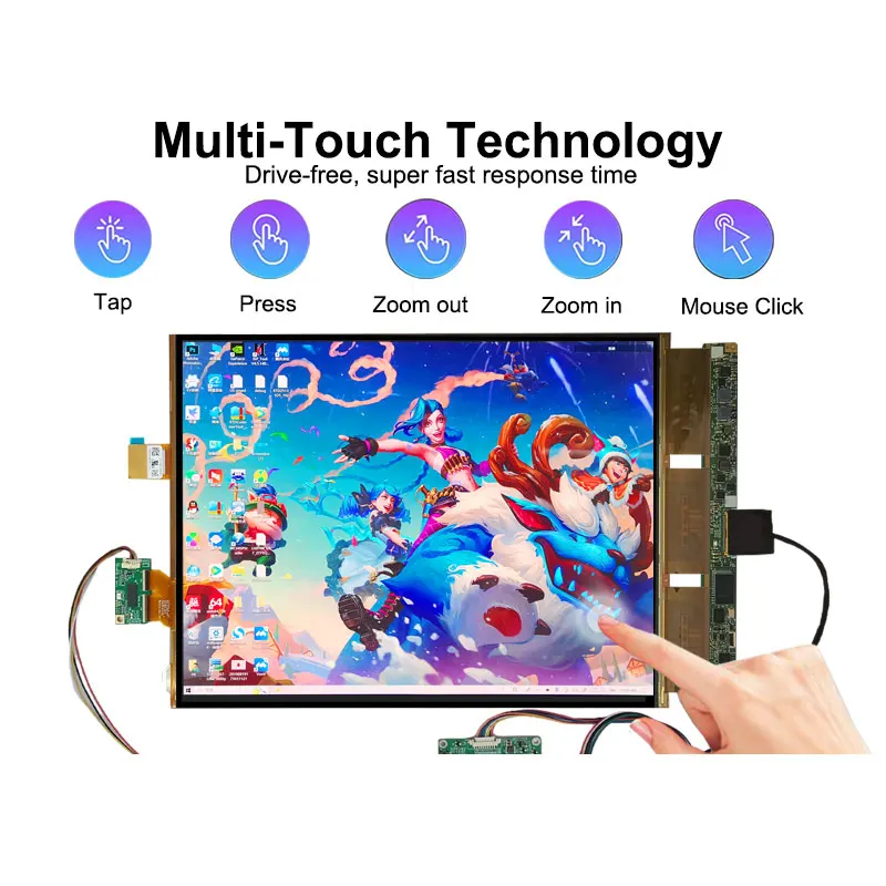Wisecoco 13.3 Inch Flexible OLED Touch Screen AMOLED IPS Display