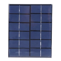 Panneau solaire 2W 6V, panneau de cellules solaires en polysilicium, batterie externe Portable à haute efficacité pour l'éclairage domestique de petite taille 3