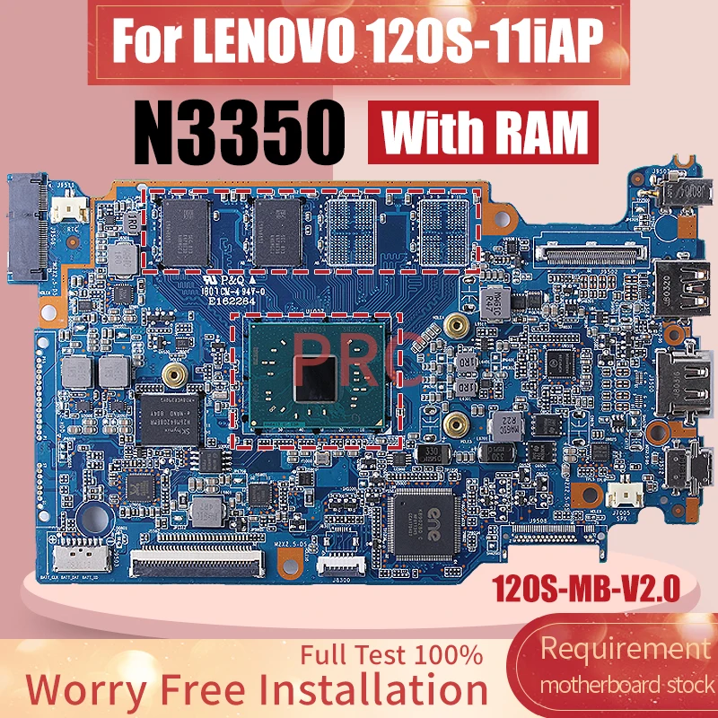 

Материнская плата для ноутбука LENOVO 120S-11iAP 120S-MB-V2.0 N3350 с ОЗУ 5B20P23755, материнская плата для ноутбука