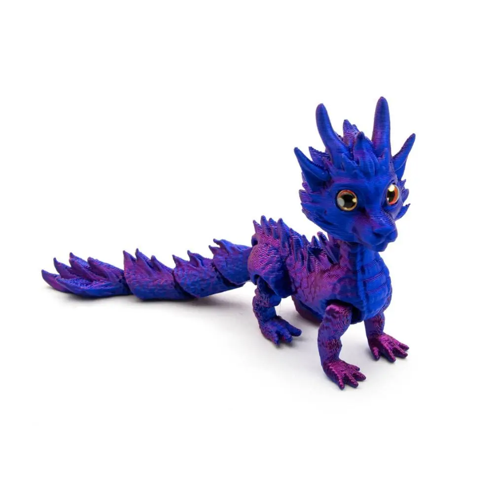 Long Haired 3D Printed Dragon Home Office Movable Joint Dragon Model Toy Multi-color Crafts Toy Dragon Action Figure