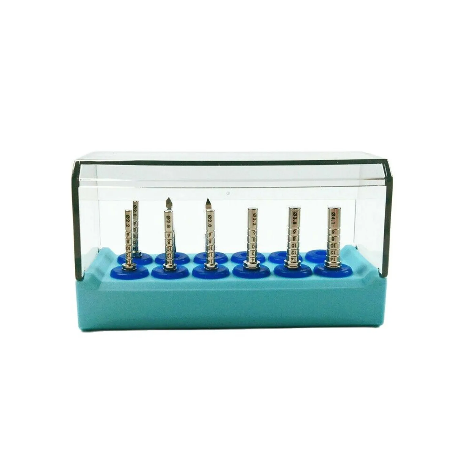 

1set/9pc Dental SS Implant Tool Long Parallel Pin Depth Guide Instrument φ2.0-4.1mm