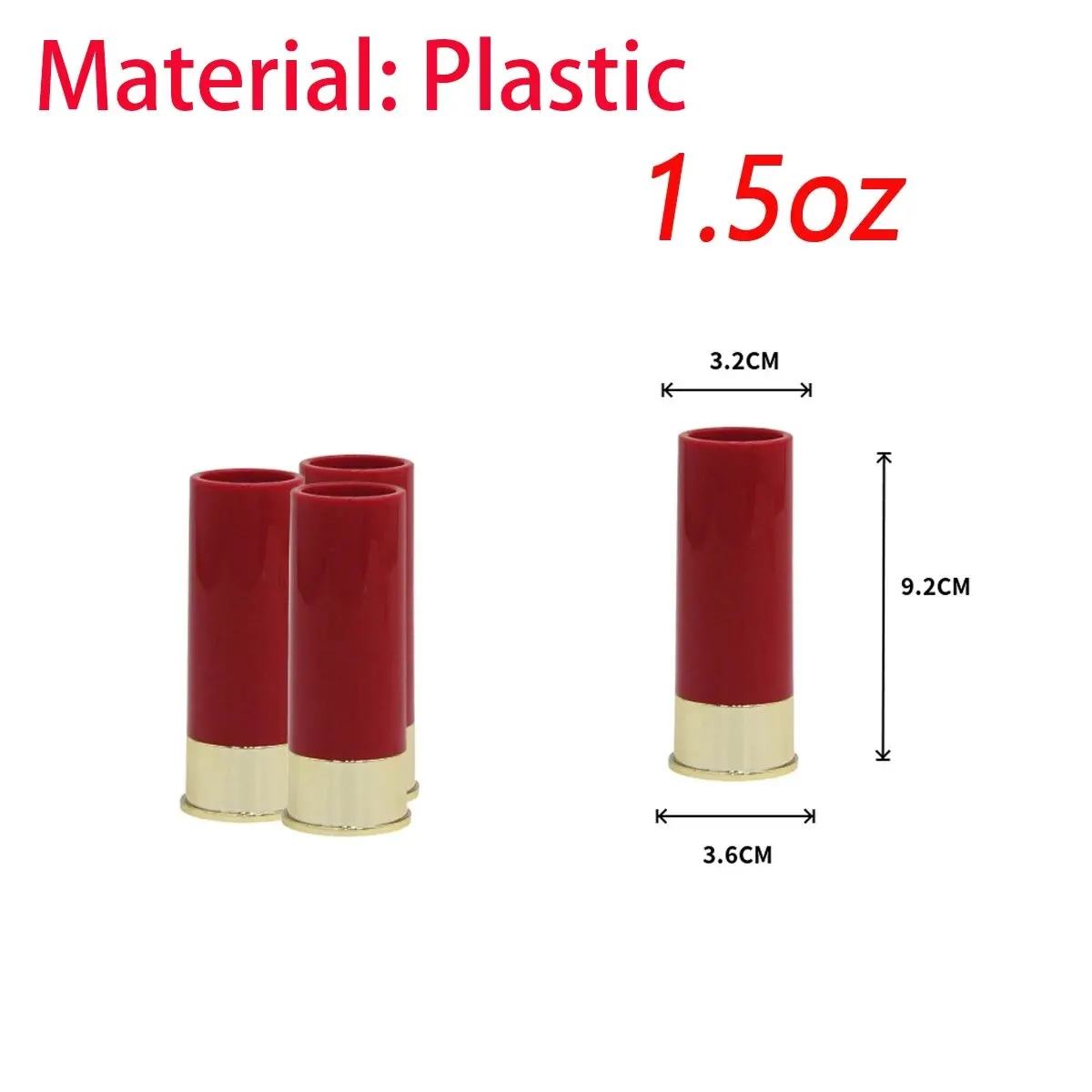 4-Piece Shotgun Shell Novelty Shot Glass Set - Unique Drinking Cups
