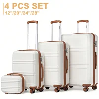 Luggage Set 2/4 Piece - 20”/24”/28” Suitcase & 12” Case, TSA Lock, Spinner Wheels - Hand/Checked Travel for Business/Holiday