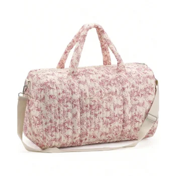 Borsa per mamma di grande capacità Borsa da viaggio per donna Borsa per pannolini per bambini Borsa a tracolla multifunzionale con stampa floreale 1