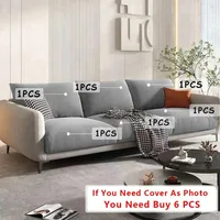 Housse de coussin de canapé en velours, élastique et épais en forme de L, pour fauteuil d'angle, protection de meubles pour salon 2