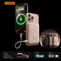 TORRAS Mobile Power with Sensorless Stand 10000mAh Magnetic Charging Battery Superbo For iPhone 16/15/14/13/12/X/XR Pro Max Plus 1