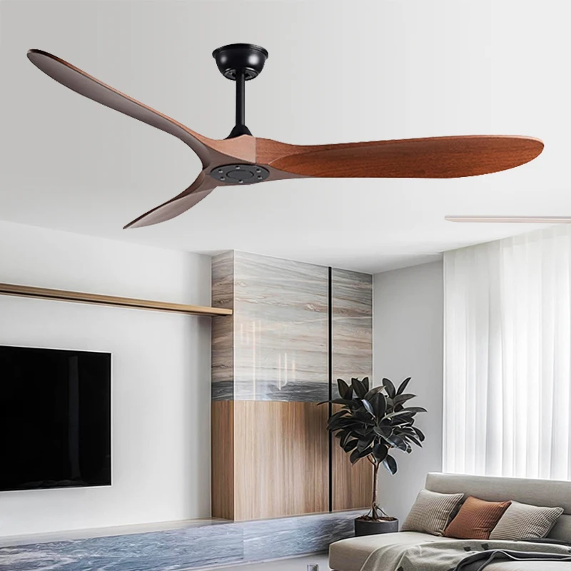 52 Inch Ceiling Fan ceiling fan Industrial Vintage ABS Ventilator No Light Remote Control Decorative Blower Retro Large