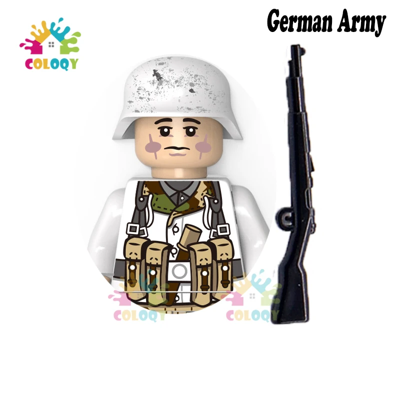Kids Toys WW2 Soldiers Building Blocks Soviet US Flying Tiger Mini Action Figures Educational Toys For Kids Birthdays Gifts