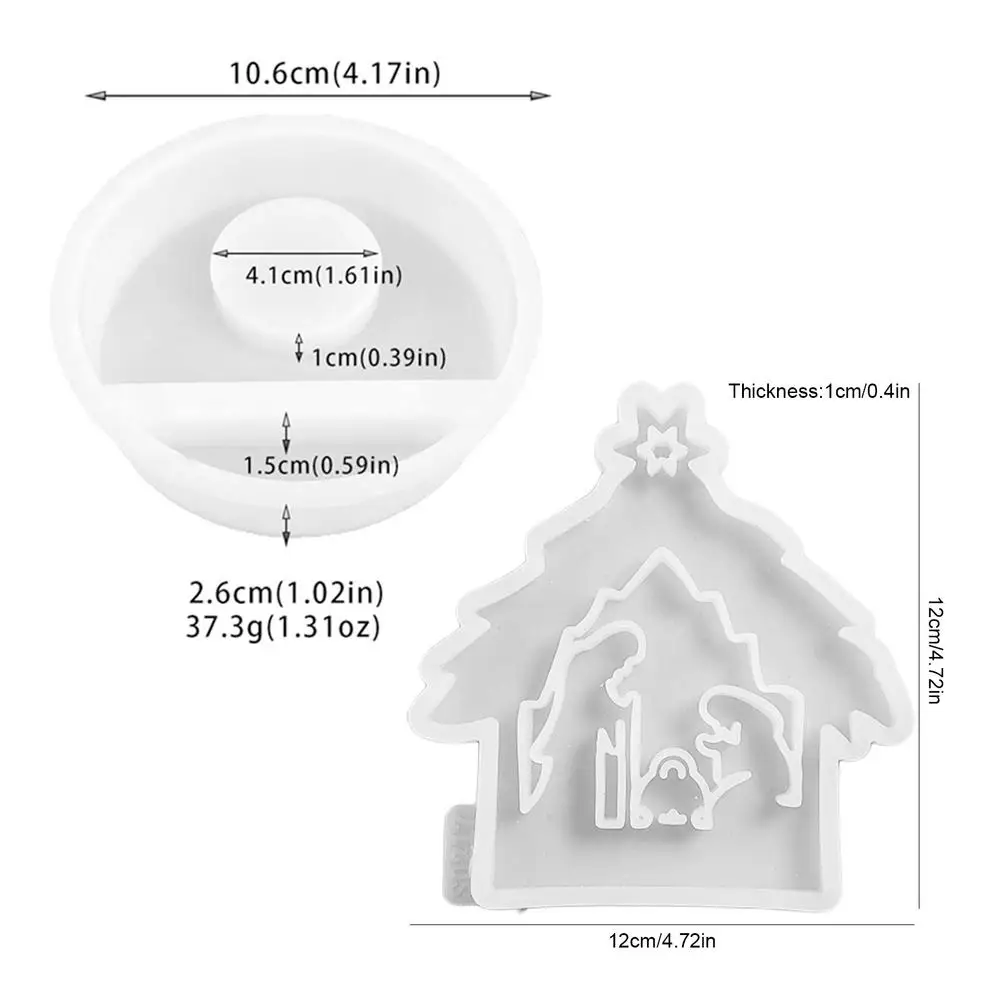 Silicone Molds Casting Molds Novel House Candle Mold Resin Handicraft Mold Reusable Epoxy Casting Molds Resin Making Molds For