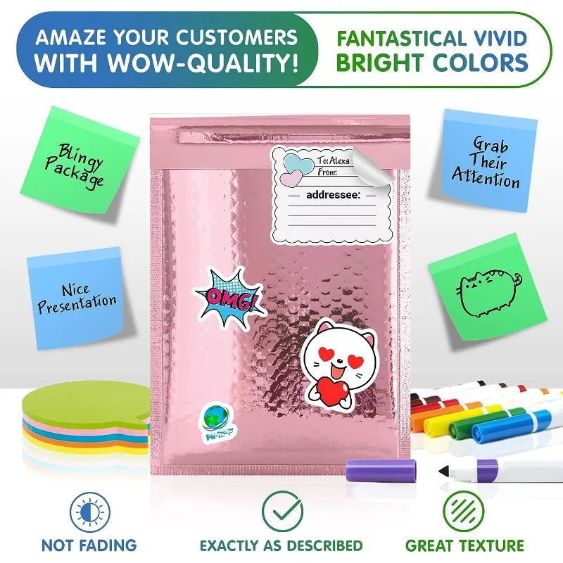 Рисунок 5 - Розовые золотые металлические конверты