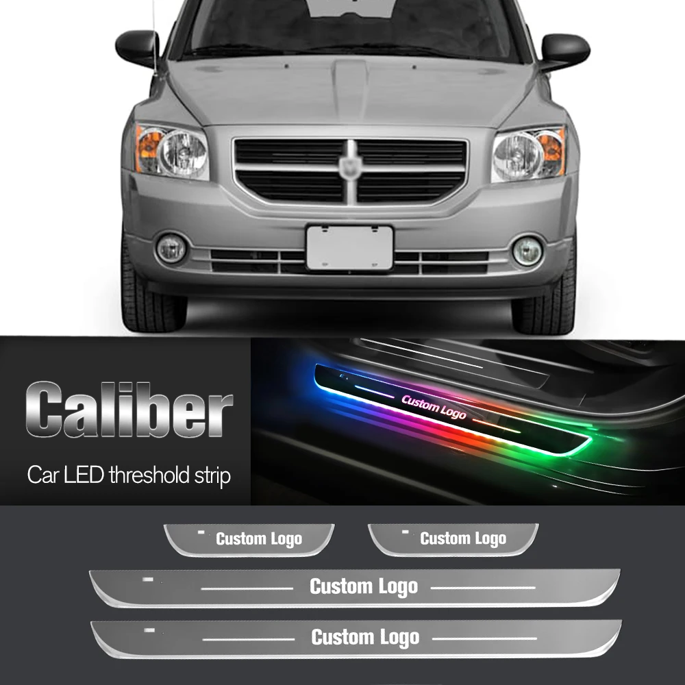 

Car Door Sill Light For Dodge Caliber 2006-2012 2007 2008 2010 Customized Logo LED Welcome Threshold Pedal Lamp Accessories