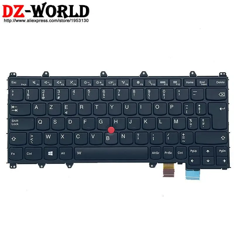 Azerty be Cfb fr Cfr Teclado Retroiluminado Belga Francês Canadense para Lenovo Thinkpad Yoga 260 s1 ° Laptop 00pa130 00pa162 00pa135 - Imagem 2