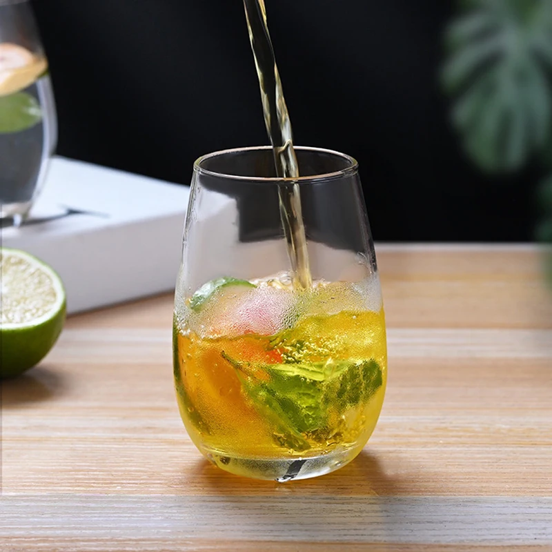375ml European Juice Tea Glass Round Wine Glass Brandy Mug Whiskey Cocktail Vodka Drinking Glasses Drinkware Household Kitchen
