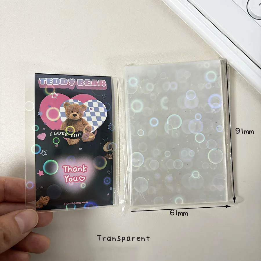 Sharkbang 50pcs/Lot Holo Card Sleeves 61x91mm Bubble Series PP Kpop Holders For Postcards Films Game Cards Photocard Protector 3