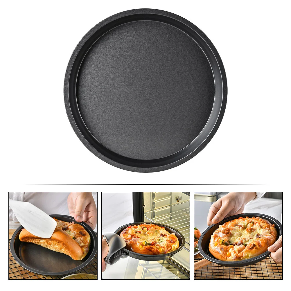 

Pizza Baking Tray Non Stick Pizza Pan Kitchen Round Baking Tray for Oven Microwave