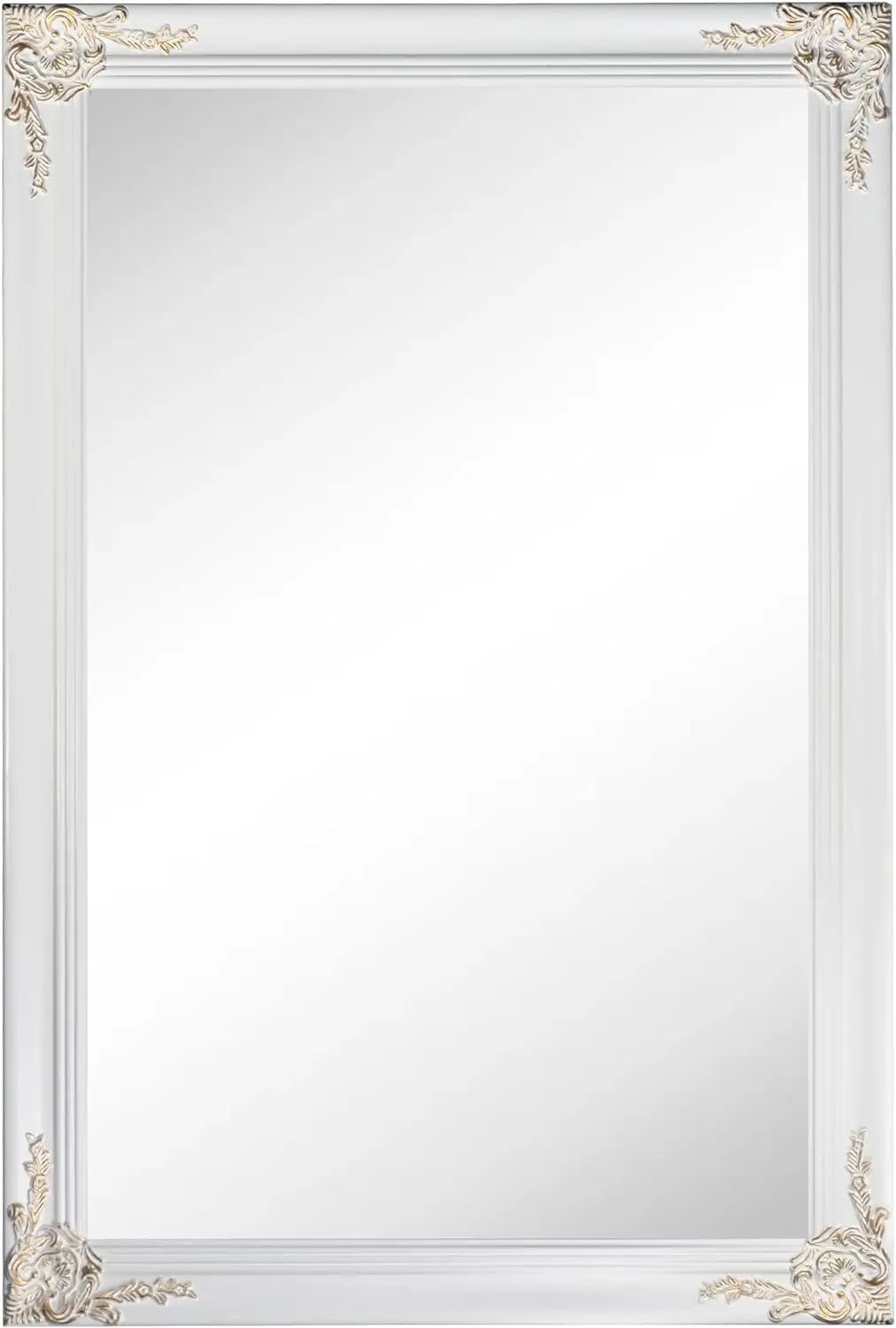 

Vintage Mirror 24 x 36 Inches, Rectangle Wood Framed Baroque Mirror for Bathroom Bedroom and Living Room