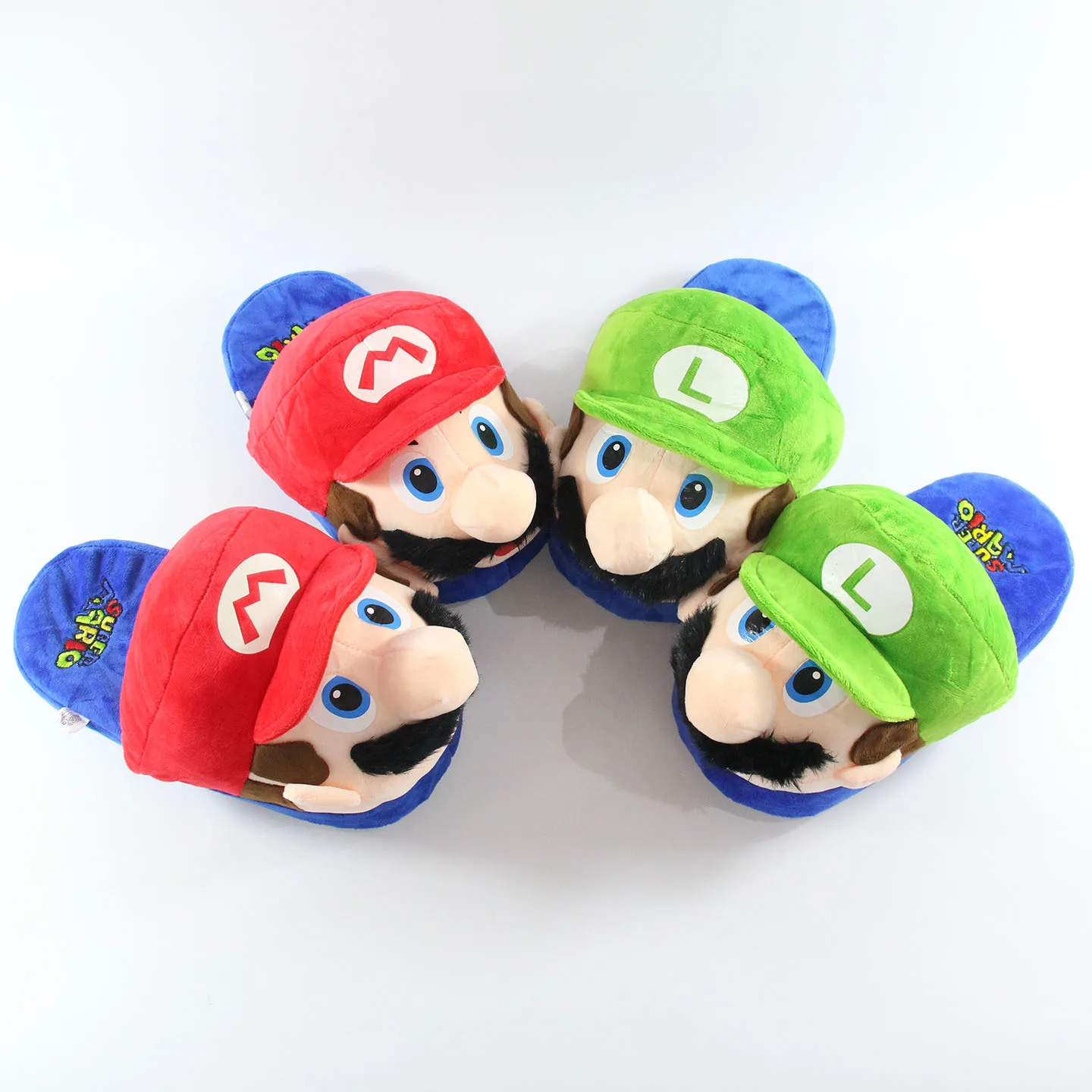 Pantoufles Super Mario Bros en coton, 3 styles, dessin animé, marijuana  ing, Yoshi, Wario, hiver, demi-enveloppées, chaudes, chaussures non ald -  AliExpress