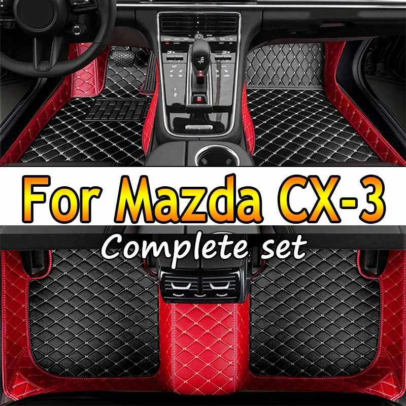 

Car Floor Mats For Mazda CX-3 CX3 DK 2016~2022 Leather Luxury Mat Protective Rug Carpet Set Auto Interior Parts Car Accessories