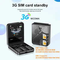New High-end 2024 SERVO Flilo9 3G WCDMA Cellphone Foldable 2 SIM Card Speed Dial Blacklist Type-C Flip Mobile Phone 2.6“ Displa 2