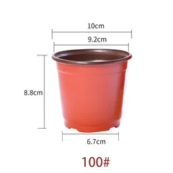 Durable Plastic Plant Pots with Seed Starter Labels - 50pcs (100)