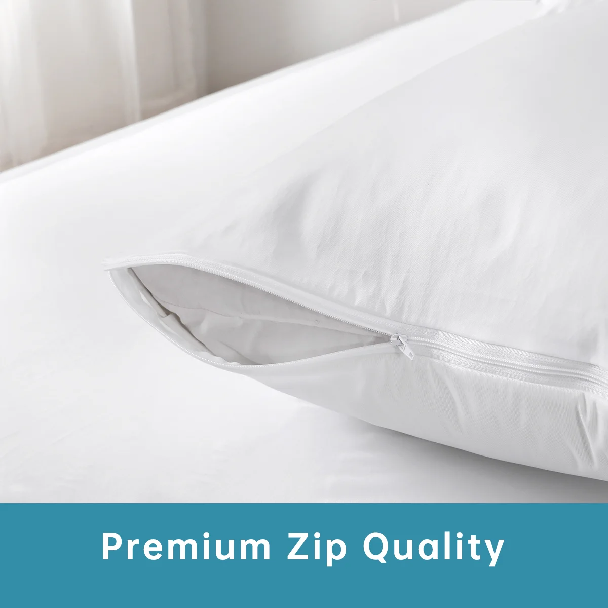2pcs Cooling & Waterproof Pillowcases (Q-Max: 0.35) 100% Cooling Nylon Jacquard Pillow Cover with Zipper for Hot Sleepers Summer 5