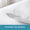 2pcs Cooling & Waterproof Pillowcases (Q-Max: 0.35) 100% Cooling Nylon Jacquard Pillow Cover with Zipper for Hot Sleepers Summer 5